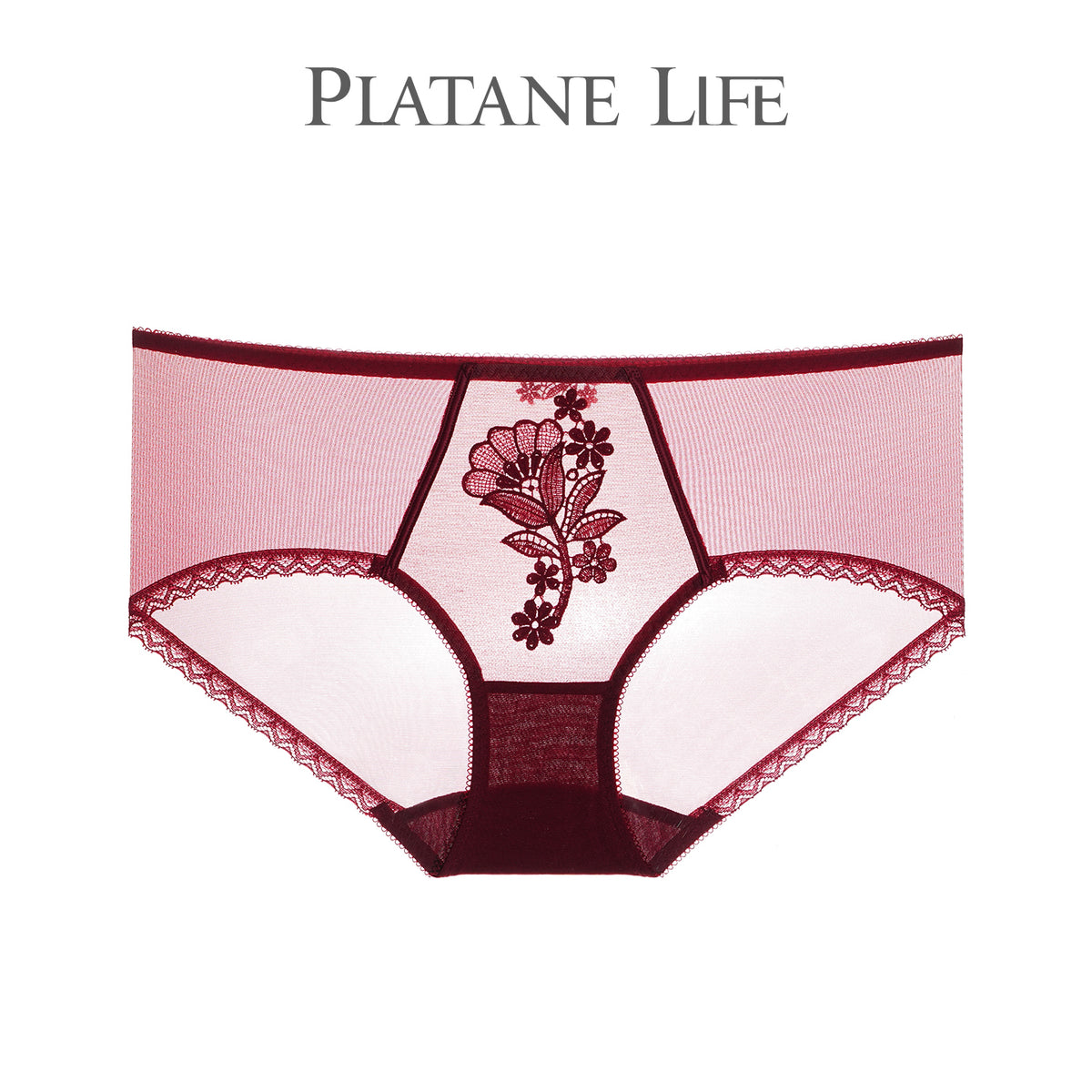 Women's Embroidered Mid-Low Rise Boyshort