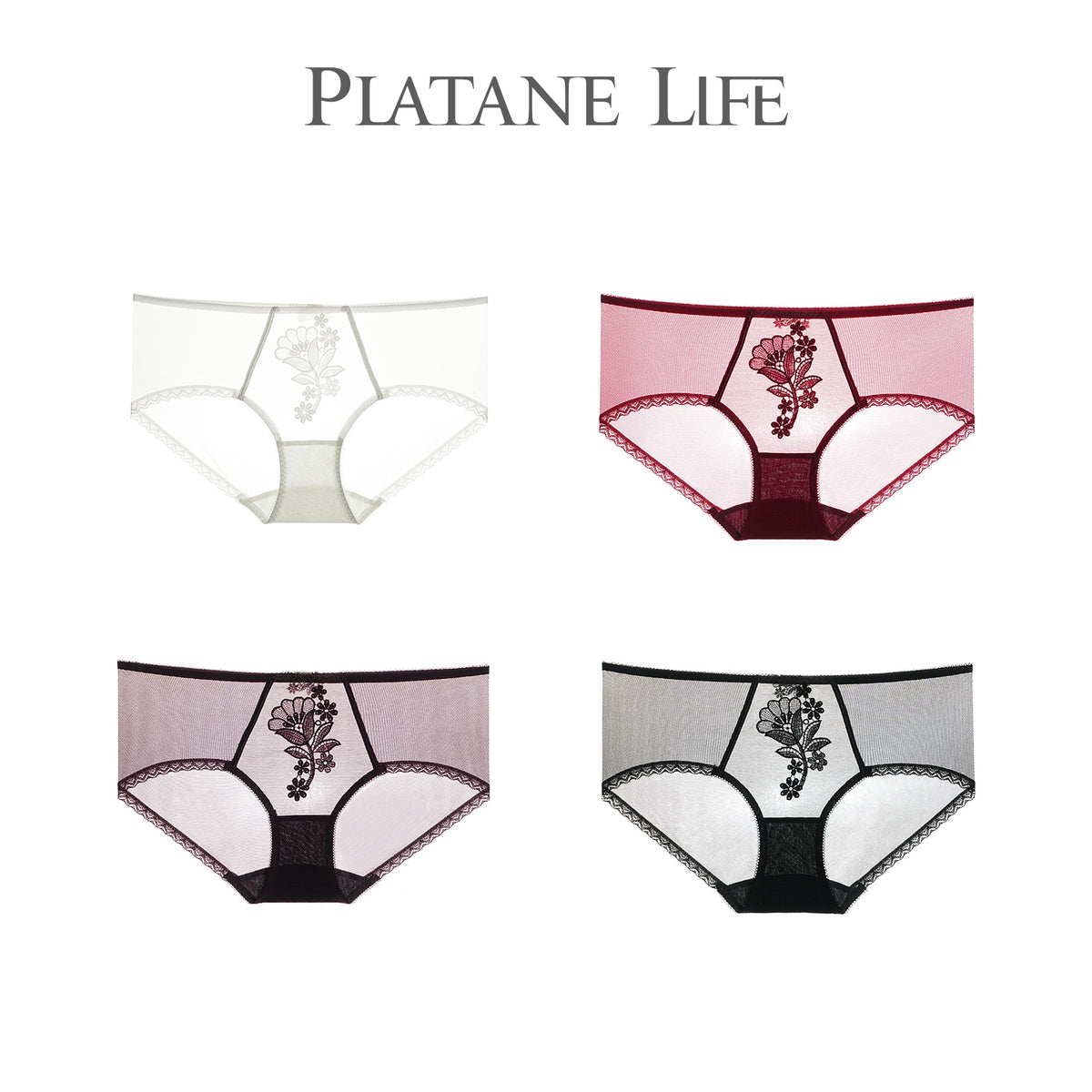 Women's Embroidered Mid-Low Rise Boyshort