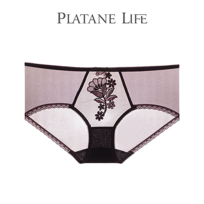 Women's Embroidered Mid-Low Rise Boyshort
