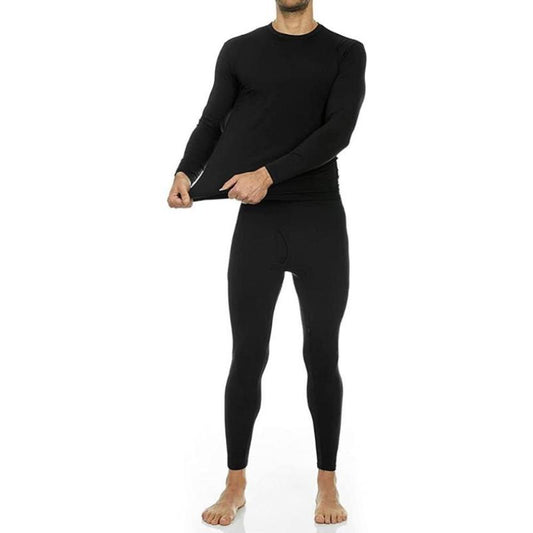 Men's thermal underwear with wool lining underneath, suitable for cold weather and outdoor activities