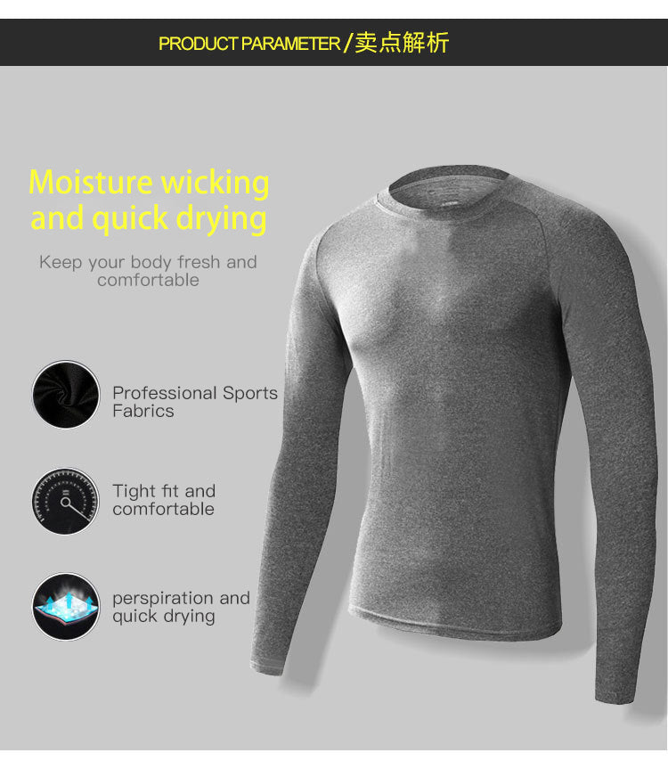 Long Sleeve Shirts for Men - Quick Dry Moisture Wicking Sun Protection Long Sleeve Tee Shirts for Workout Running