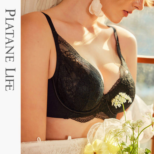 Ultra-Thin Crystal Cup Soft Underwire Bra