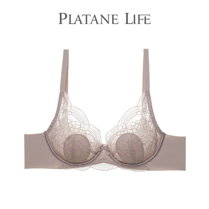 Ultra-Thin Crystal Cup Soft Underwire Bra