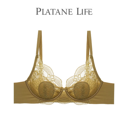 Ultra-Thin Crystal Cup Soft Underwire Bra