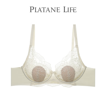 Ultra-Thin Crystal Cup Soft Underwire Bra