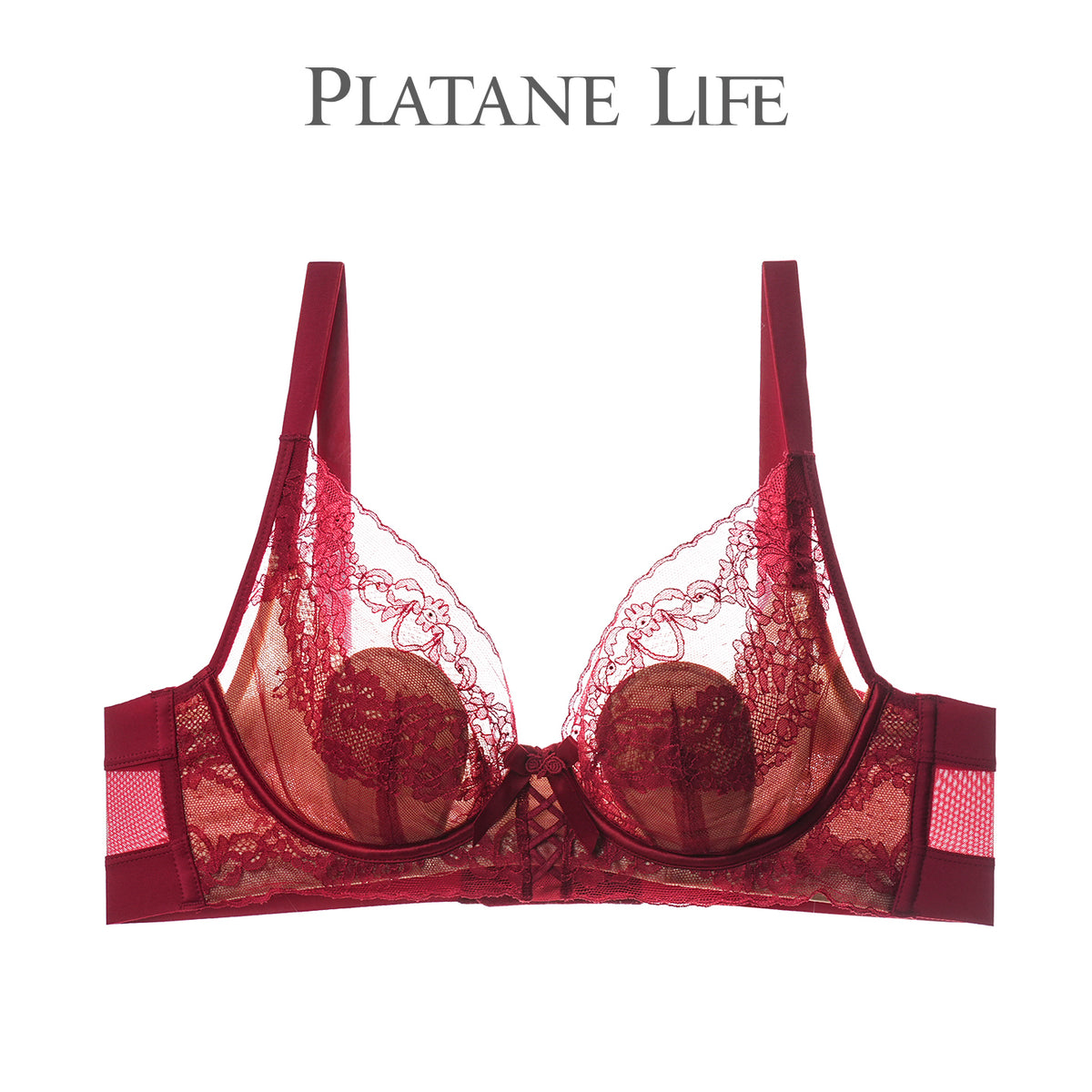 Lace Bra with Soft Underwire, Crystal Thin Cup