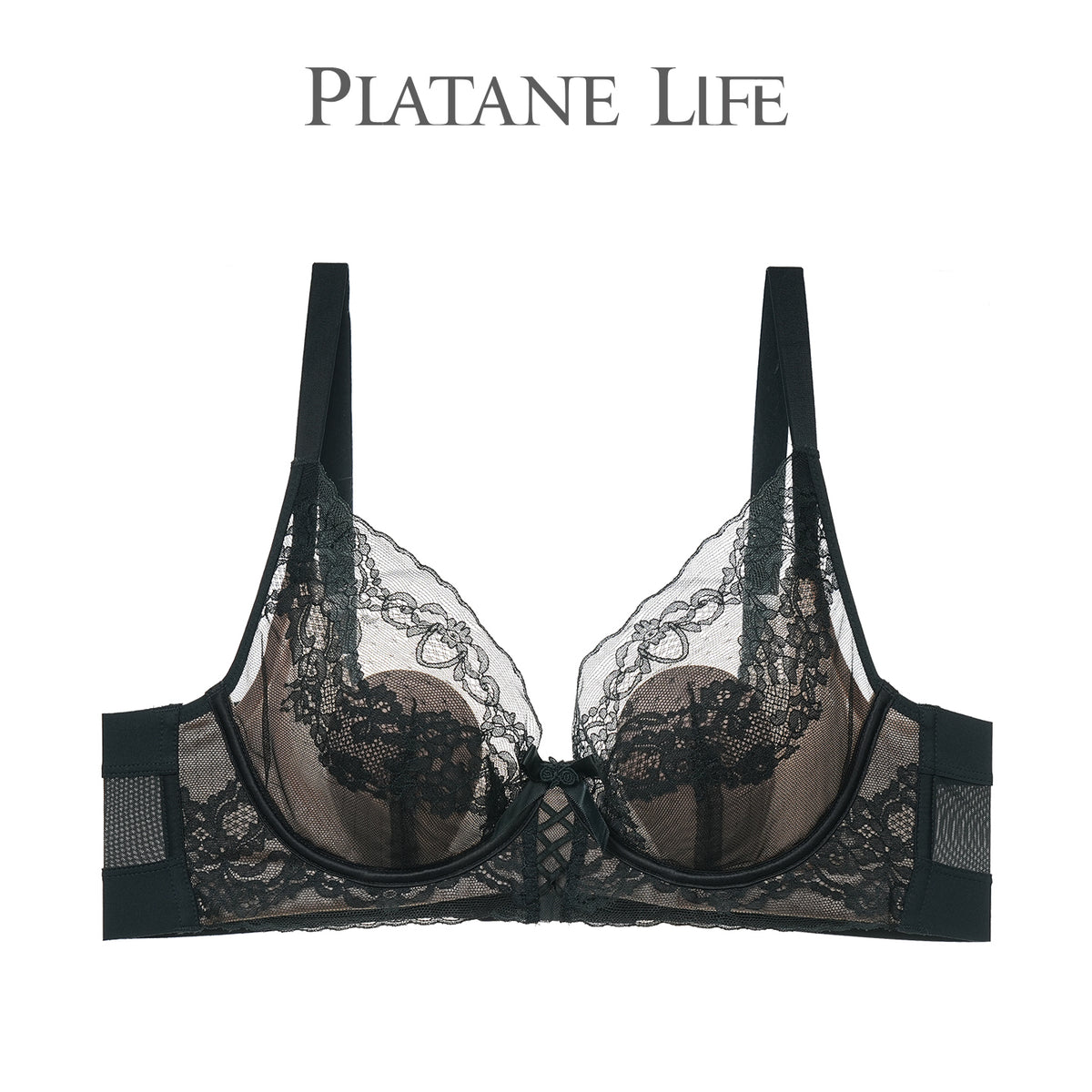 Lace Bra with Soft Underwire, Crystal Thin Cup