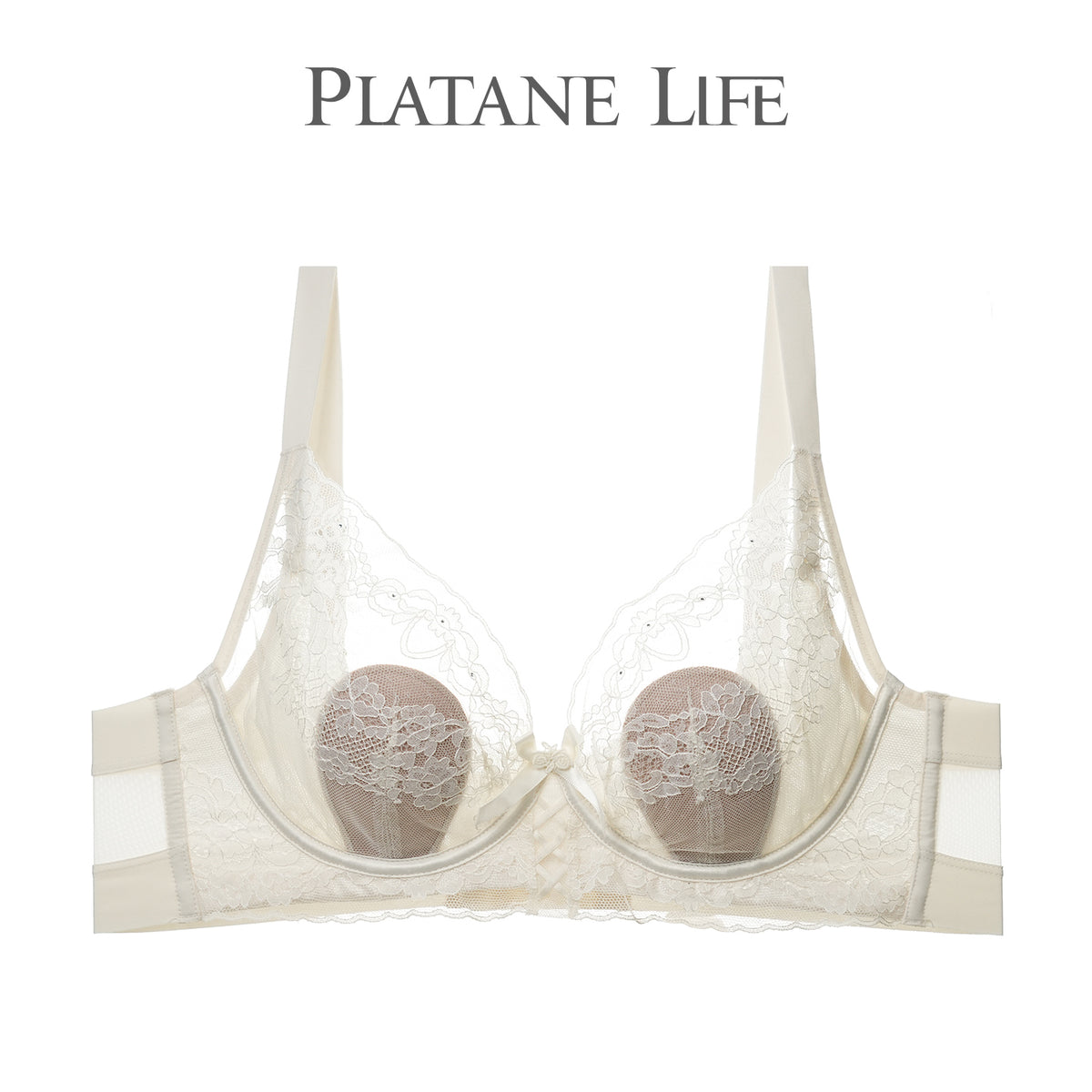 Lace Bra with Soft Underwire, Crystal Thin Cup